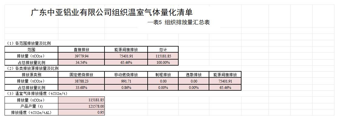 廣東中亞鋁業(yè)有限公司2024年度組織溫室氣體排放清單(圖8)